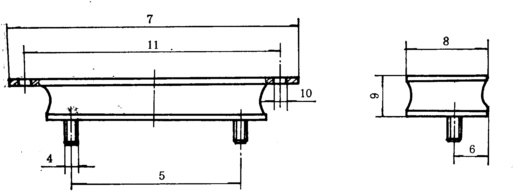 1.1 發(fā)動機(jī)前懸置膠墊總成 (圖1)